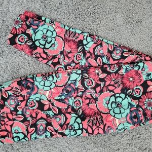 LuLaRoe Floral Leggings OS